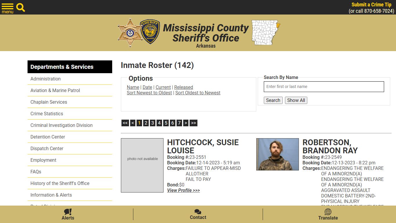 Inmate Roster - Current Inmates Booking Date Descending - Mississippi ...
