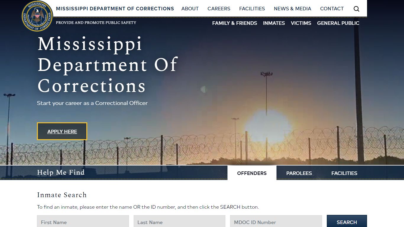 Home | Mississippi Department of Corrections