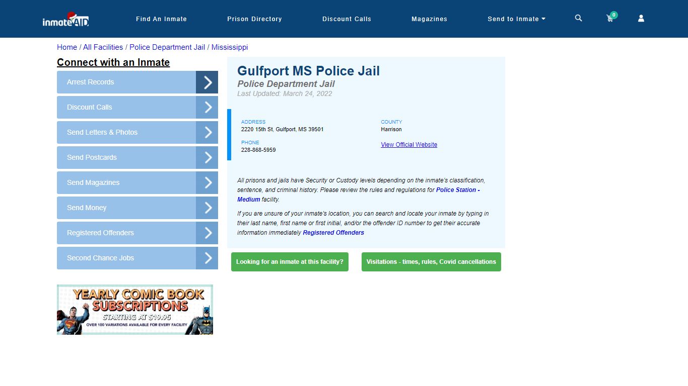 Gulfport MS Police Jail & Inmate Search - Gulfport, MS